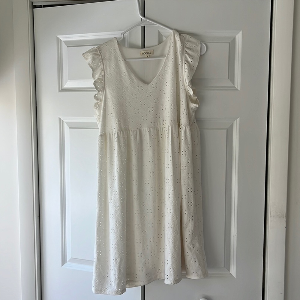 White Roolee dress, size medium